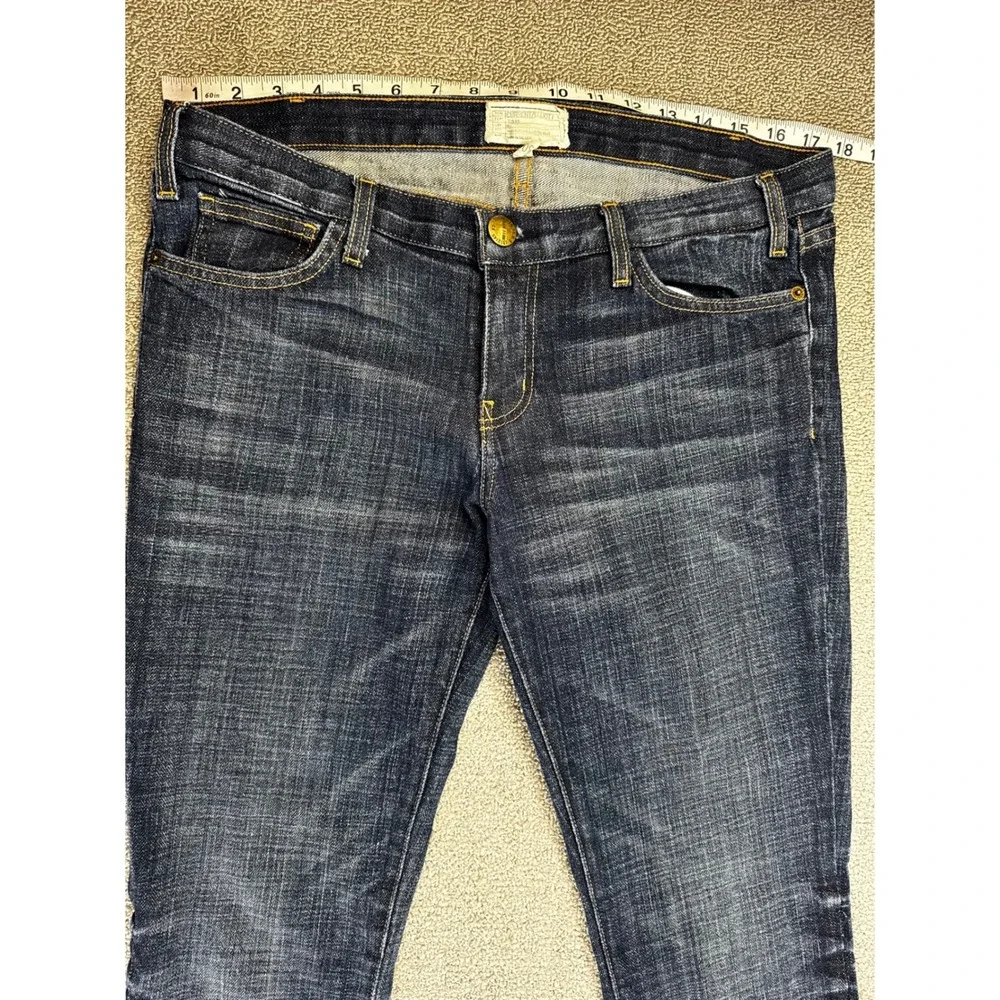 Current Elliott Jeans 30 Dark Wash Blue Stiletto‎ Skinny Low Rise Denim